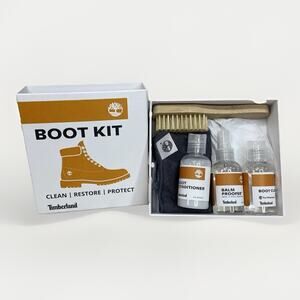 Timberland Boot Cleaning Conditioning Restore Waterproofing Brush Kit NEW In Box